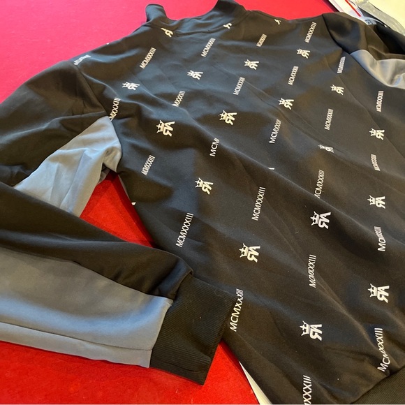 Red Ape Black Gray full Zip Jacket mens 2XL Color Block MCMXXXIII Logo SpellOut - Picture 13 of 15